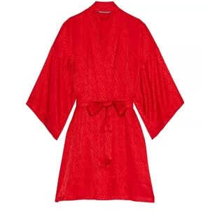 NWT Victoria's Secret The Tour '23 Icon red Satin Robe - M/L